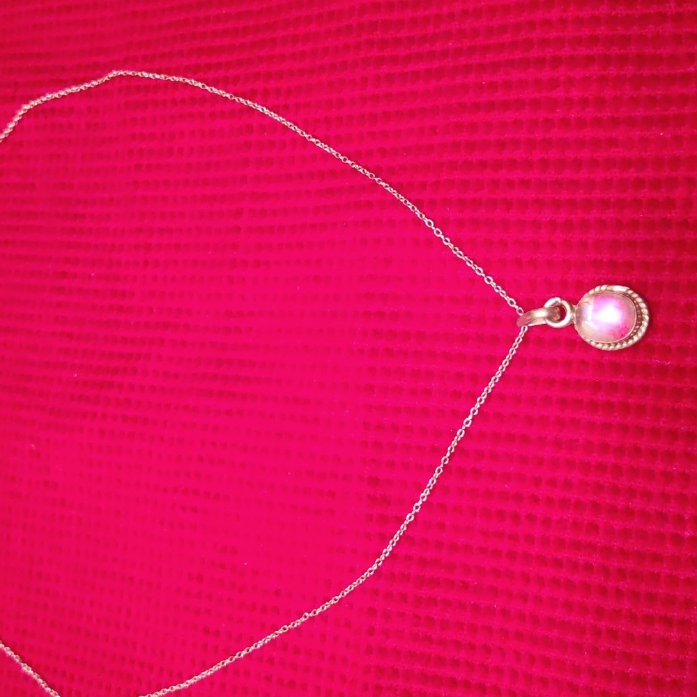 925 Silver Rainbow Moonstone Necklace